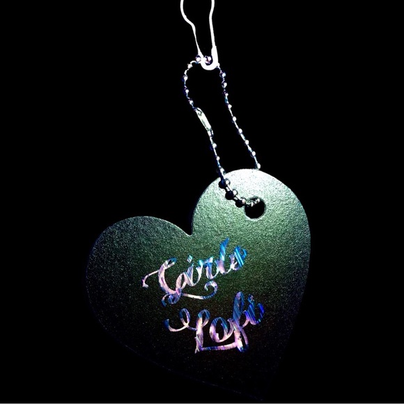 Lofi Girls BFF Y2K Blue Holographic Foil Premium Vinyl Custom Design Shirt - Picture 2 of 5